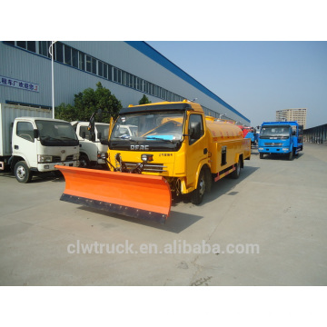 Dongfeng 5m3 heavy pressure cleaning vehicle with snow sweeping equipment